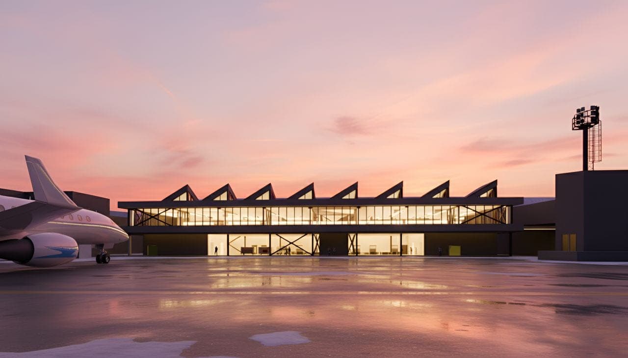 Aeropuerto Internacional de Bariloche — detalle estructural